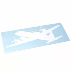 Наклейка «Пассажирский самолет Ильюшин-18» - виниловая плёнка белого цвета
