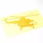 Наклейка «Вертолет Ми-8» - светоотражающий желтый