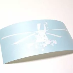 Наклейка «Вертолет Ми-8» - виниловая плёнка белого цвета