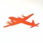 Наклейка «Самолет Ильюшин-38» - светоотражающая плёнка красного цвета