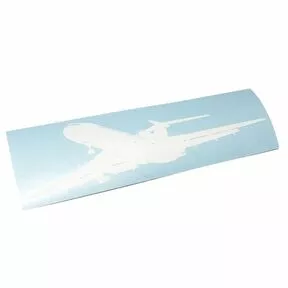 Наклейка «Пассажирский самолёт ТU-154» - виниловая плёнка белого цвета