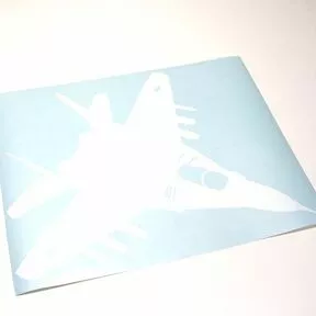 Наклейка «Самолет МиГ-29» - виниловая плёнка белого цвета