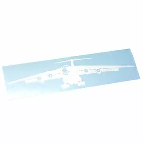 Наклейка «Самолет Ильюшин-76» - виниловая плёнка белого цвета