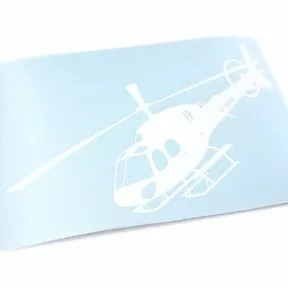 Наклейка «Вертолет AS355» - виниловая плёнка белого цвета