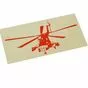 Наклейка «Вертолет Ми-8» - красная светоотражающая плёнка
