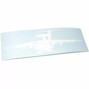 Наклейка «Самолет ДРЛО А-50» - виниловая плёнка белого цвета