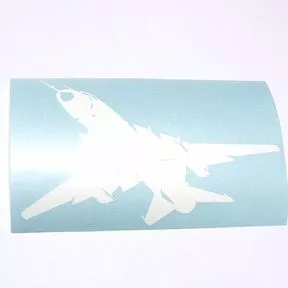 Наклейка «Истребитель-бомбардировщик  Sу-17» - виниловая плёнка белого цвета