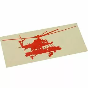 Наклейка «Вертолет Ми-8АМТШ» - красная светоотражающая плёнка