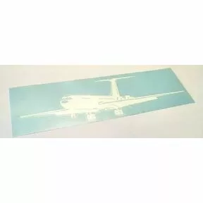 Наклейка «Пассажирский самолет Ильюшин-62» - виниловая плёнка белого цвета