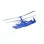 Наклейка «Вертолет Ка-52» - синий