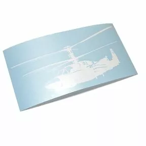 Наклейка «Вертолет Ка-52» - белая