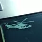 Наклейка «Вертолет Agusta AW-139» - виниловая плёнка белого цвета
