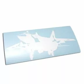Наклейка «Истребитель-перехватчик МиГ-31» - виниловая плёнка белого цвета