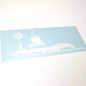 Наклейка «Подводная лодка пр.941 «Акула» - белая виниловая плёнка