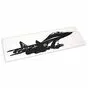 Наклейка «Истребитель МиГ-29 (вариант 2) ВВС РФ» - виниловая плёнка черного цвета