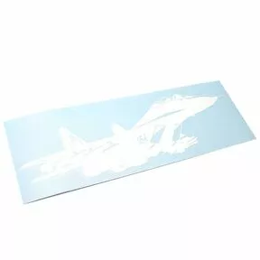 Наклейка «Истребитель МиГ-29 (вариант 2) ВВС РФ» - виниловая плёнка белого цвета