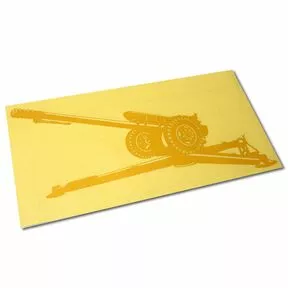 Наклейка «Гаубица Д-30А» - светоотражающая плёнка жёлтого цвета