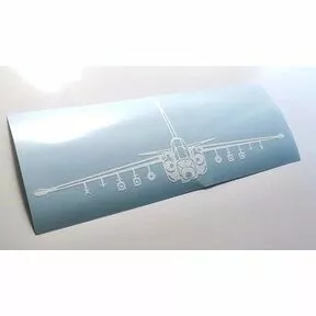Наклейка «Штурмовик Sу-25» - виниловая плёнка белого цвета